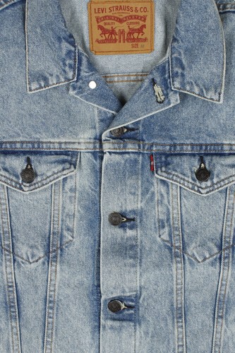 Levi's Men's Regular Fit Button Up Cut Off Denim Trucker Vest - Picture 7 of 27