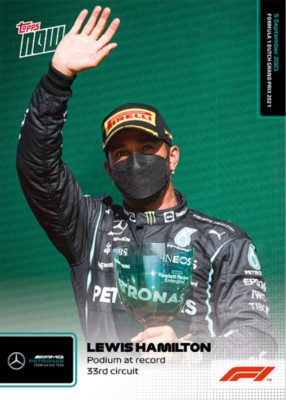   Topps Now Formula 1 2021 #48 Lewis Hamilton - Mercedes-AMG Petronas F1 Team