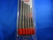 WILDE TOOL RS906  MADE IN USA  6 PC SPRING STEEL ROLL PIN  PUNCH SET!  GUNSMITH