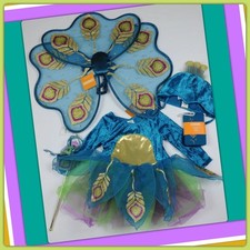 NWT 18-24 Gymboree BABY PEACOCK 5-Pc COSTUME SET: WINGS Tights Suit Hat Wand Set