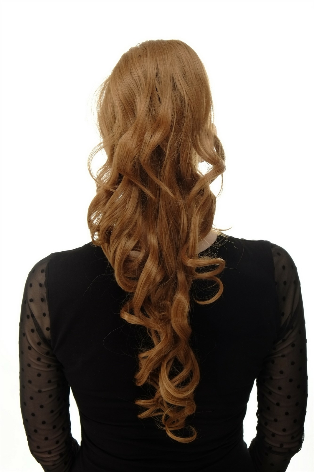 Curly Strawberry Blonde Long Hair Clip-In Extension with Comb & Elastic WK08-27
