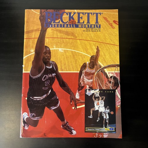 Beckett Basketball Monthly Issue #32 March 1993 Shaquille O'Neal Alonzo Mourning - Picture 1 of 2