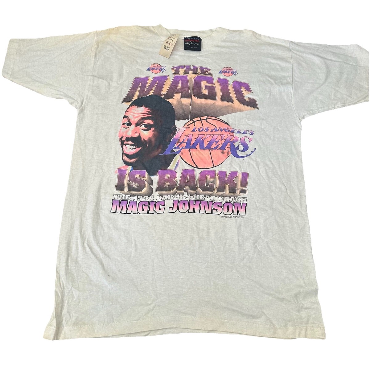 Vintage Los Angeles Lakers Magic Johnson Head Coach Single Stitch