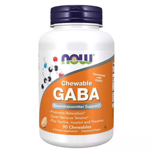 NOW FOODS GABA Orange Flavor Chewable 90 Chewables