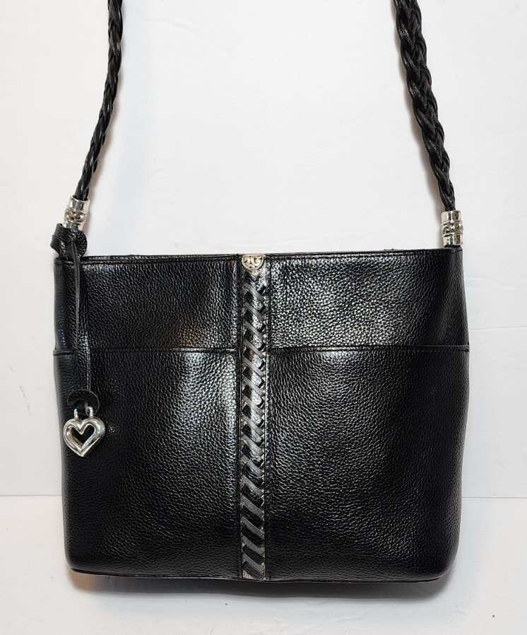 BRIGHTON BARBADOS COLLECTION BEAUMONT SQUARE BLACK LEATHER  display picture 2
