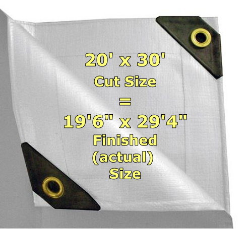 12 mil Heavy Duty WHITE Tarp Canopy Tent Carport Cover UV Weather Tricoated Poly