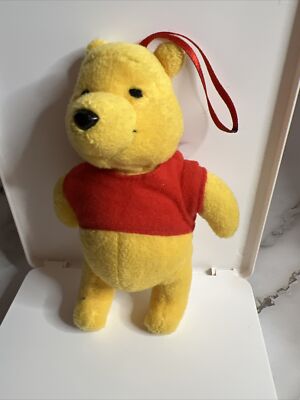 Vintage 1998 Disney Winnie the Pooh Christmas Ornament Plush 5  from Avon