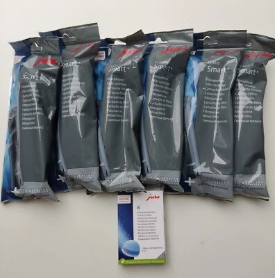6 JURA Claris SMART+ Wasserfilter 24232 + 6 Reinigungstabletten 24225 neu