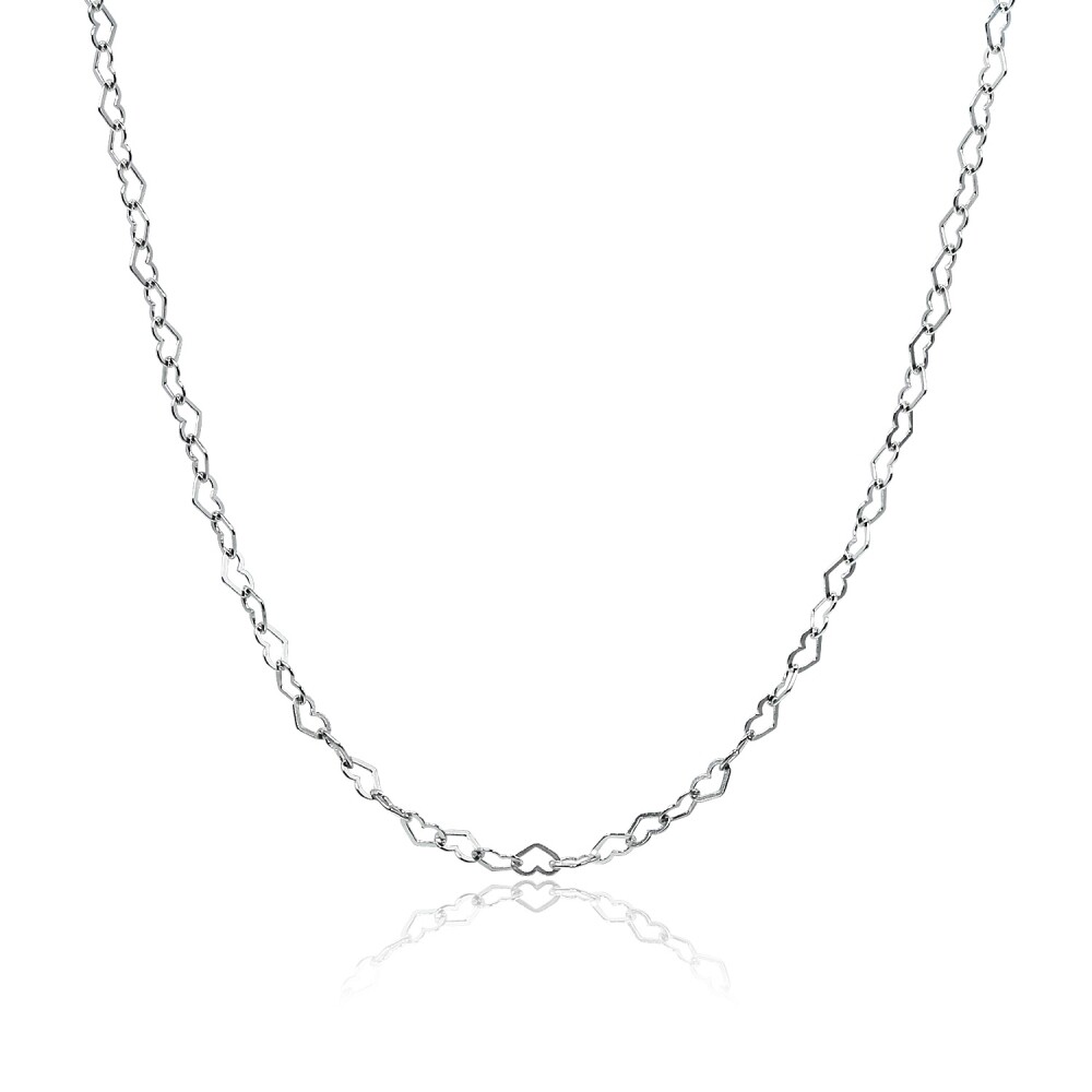 Heart Link Chain Necklace in Sterling Silver, 30 Inches | eBay Heart Link Chain Necklace in Sterling Silver, 30 Inches | eBay