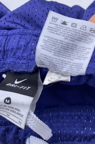 Nike Shorts Girls Youth Medium Dri Fit Mesh Active Sports Purple Lined Striped - Picture 5 of 5