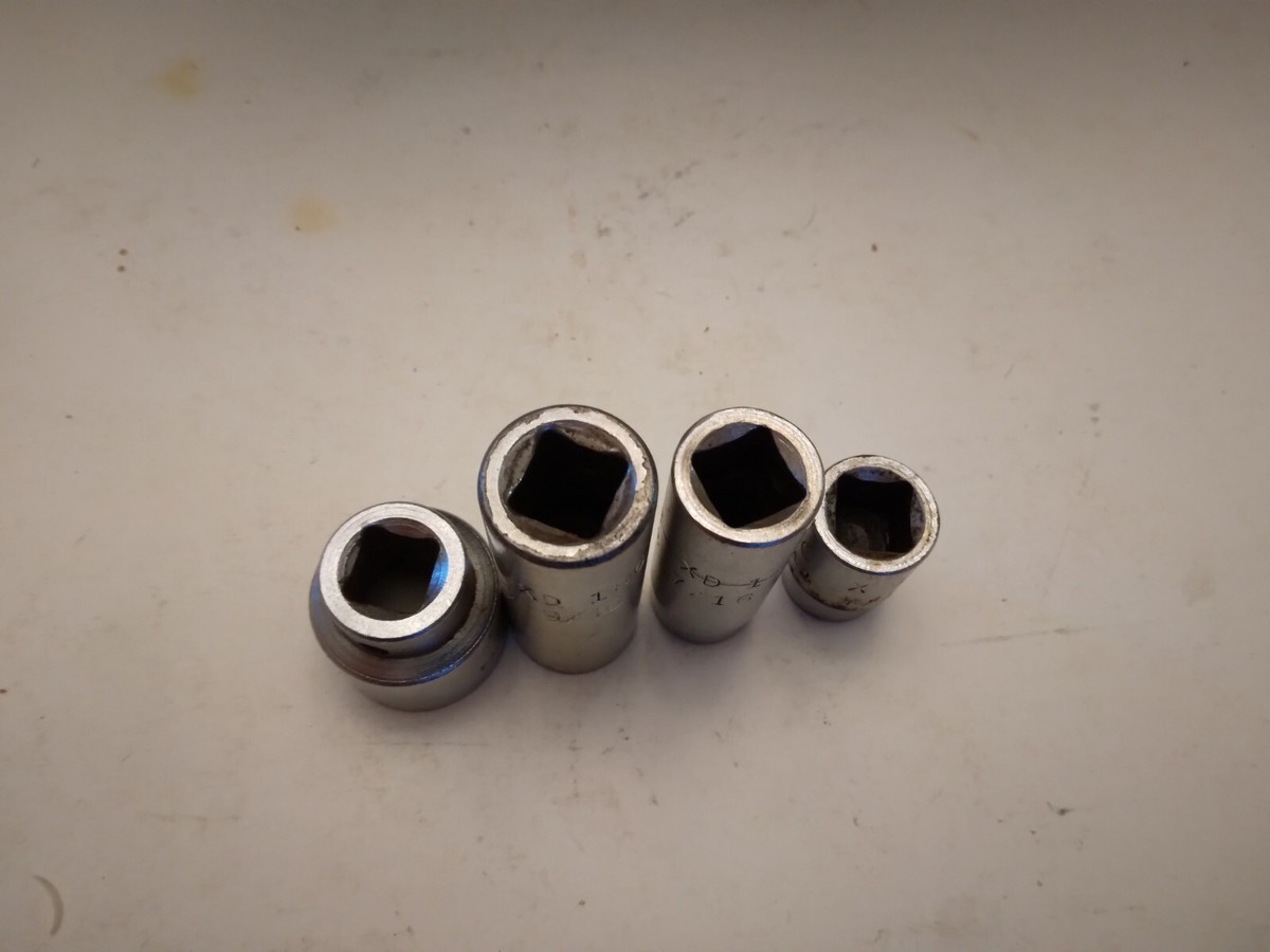 Vintage MAC TOOLS USA 4-Sockets XD186D, X246,XD146, X146- 3/8