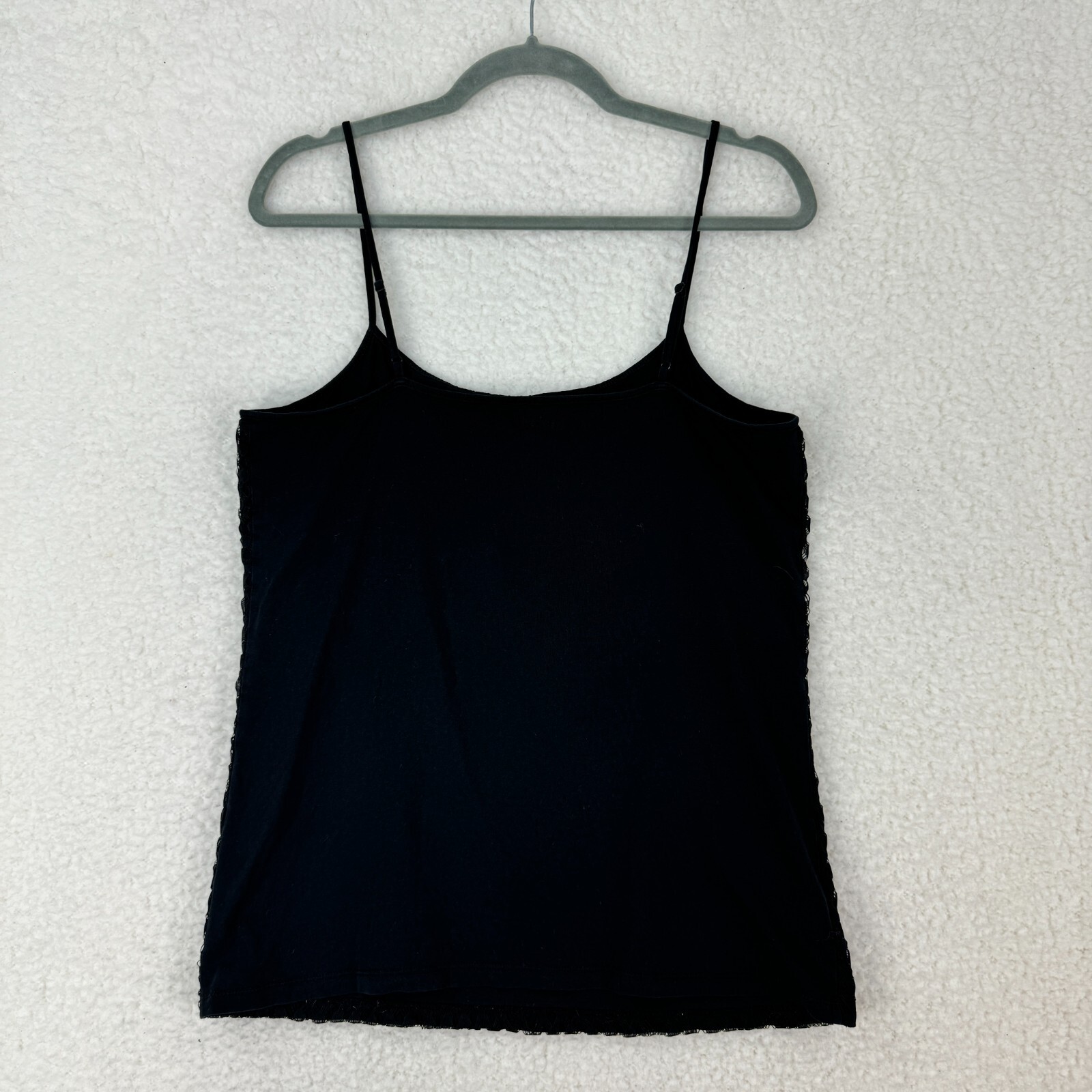 LOFT Outlet Black Spaghetti Strap Camisole Tank Top Womens Sleeveless