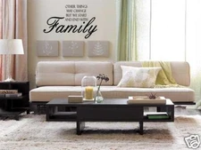 FAMILY CHANGES Wall Art Decal Decor Bedroom Home 36"