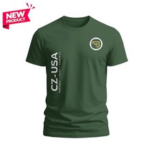 CZ Shaadow USA Logo FUNNY Heavy Cotton T-Shirt - USA Size