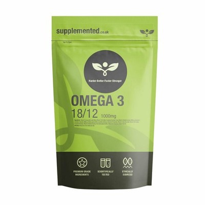 Omega 3 Fischöl 1000mg 90 Softgel Kapseln 180mg EPA 120mg DHA