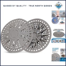 Hair Catcher for Showers, 5.5 Inch Silicone Drain Covers, Non-Slip Matte Finish