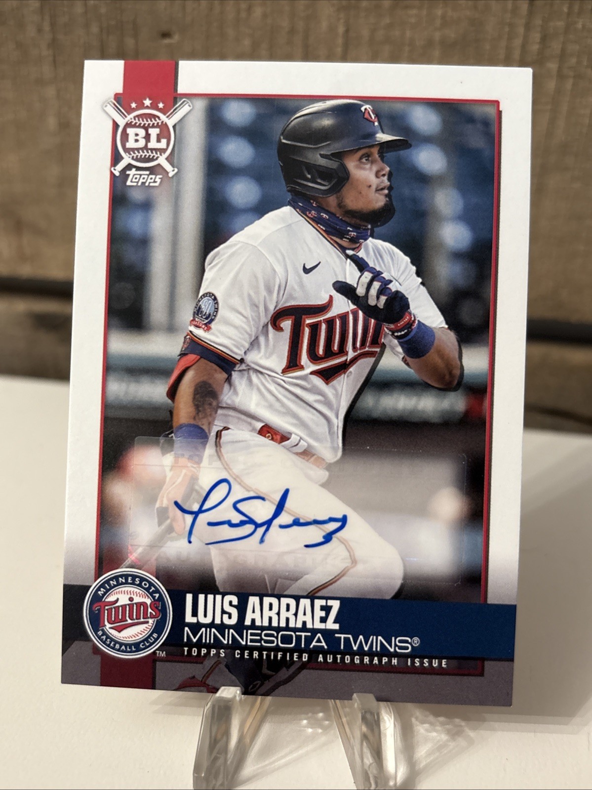 2021 Topps Big League Baseball Luis Arraez Auto Twins Marlins BLA-LA
