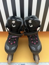 K2 Kinetic 80 Inline Skates Rollerblades Size 5/38 PLUS Rio Roller pads.