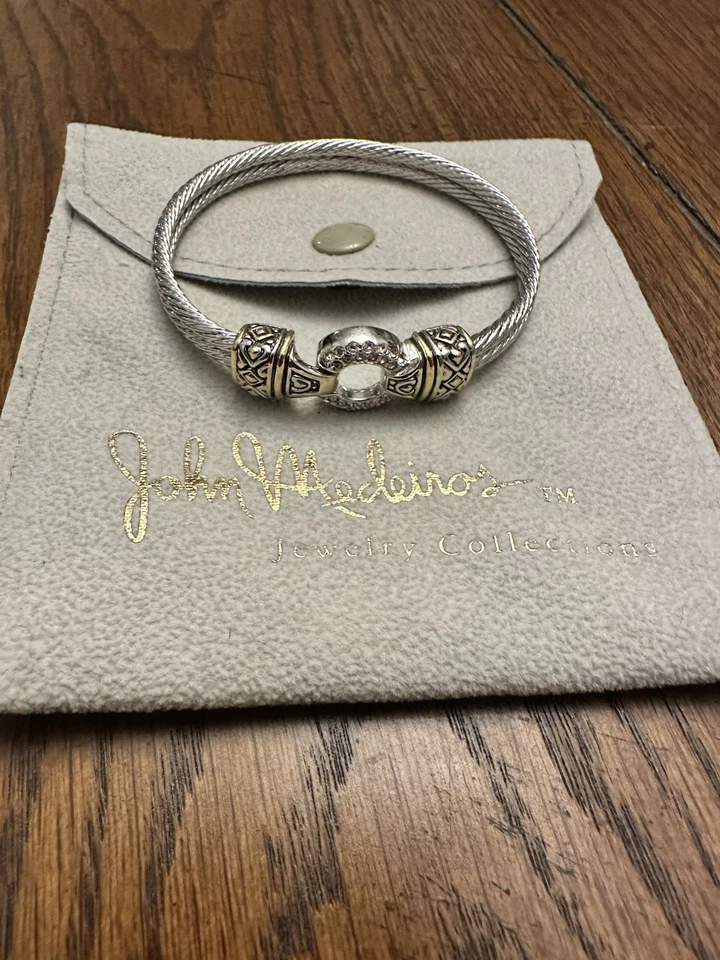 John Medeiros - Colección Pavé Antiguo - Pulsera Círculo Doble Alambre Foto 3 de 3