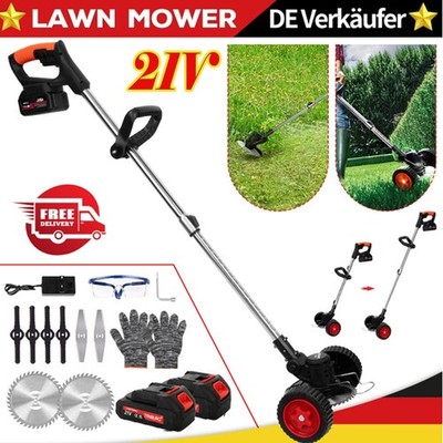 Elektro Akku Rasentrimmer mit 2 Akku und Ladegerät Freischneider Motorsense DHL