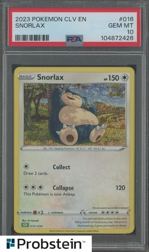 2023 Pokemon CLV EN Classic #016 Snorlax PSA 10 GEM MINT