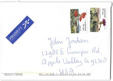 Netherlands #B725, B727 Netherlands to Apple Valley CA, 2001