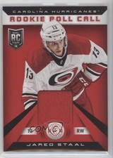 2013-14 Totally Certified Rookie Roll Call Red Jersey Jared Staal #RR-JAS 0s3