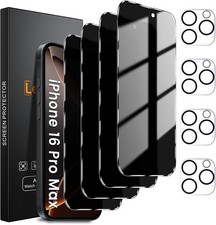 4 4 privacy screen protector for iphone 16 pro max 6.9" Anti-spy glass