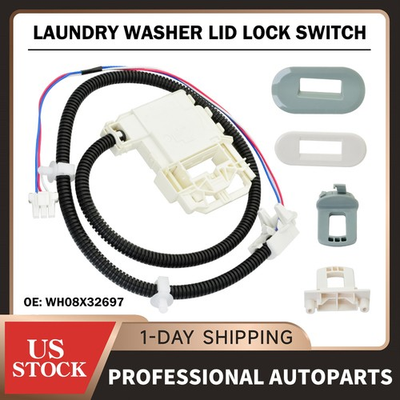 #ad Door Lid Lock Switch Assembly WH08X37938 For Part of GE Hotpoint Washing Machine $19.99