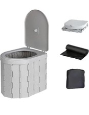 Portable Camping Toilet for Adults - XL Portable Folding Toilet with Lid,Travel