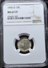 LOW POP NGC MS67 FT (Full Torch , FB) - 1956 D Roosevelt Silver Dime. A1612 Denver Roosevelt