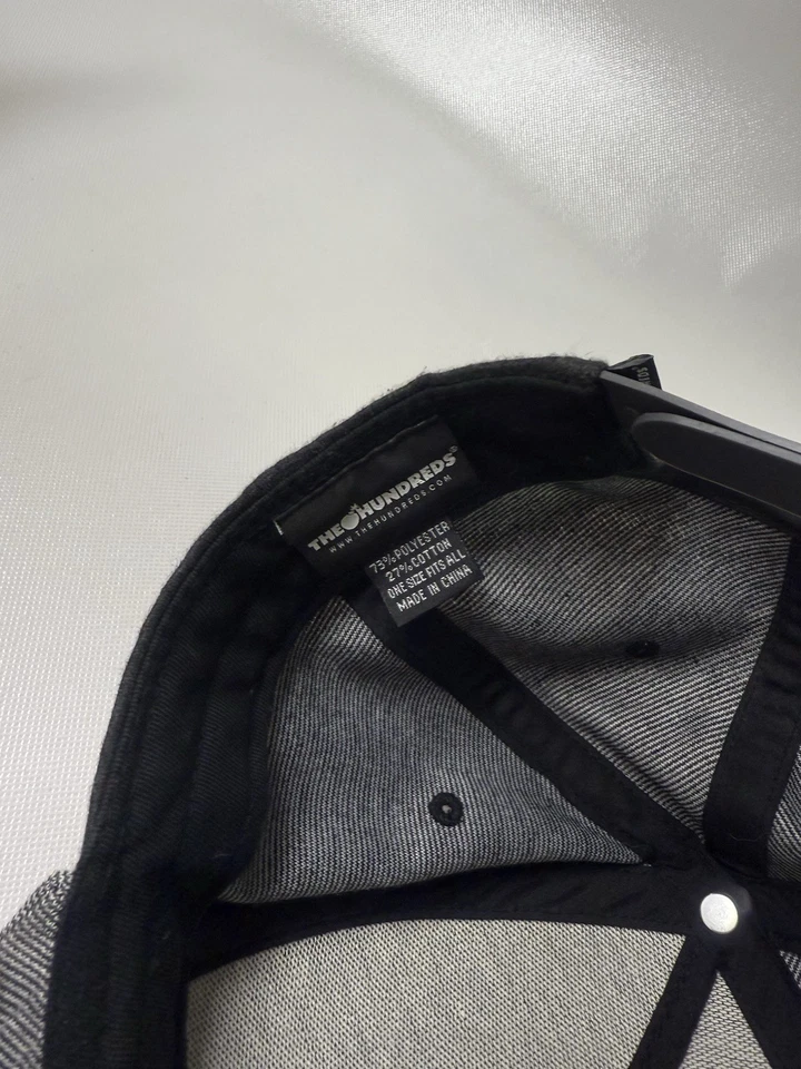 Sombrero a Presión Gris The Hundreds Bordado Script Logo Auténtico RARO Foto 4 de 4