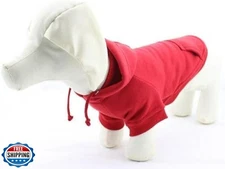 Lovelonglong Blank Basic Hoodie Sweatshirt for Dogs 100% Cotton Fits Small Me