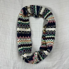 American Eagle Outfitters Fair Isle Nordic style Infinity Scarf Wool Blend Y2K
