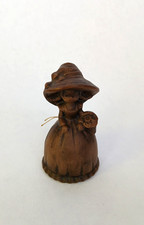 Keramik Figur Mädchen  Tischglocke Blumenmädchen 60er 70er