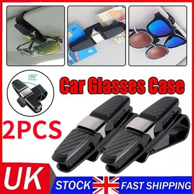 2 Stück Brillenhalter für Sonnenblende Sonnenbrillen Halter Clip Auto KFZ Aufhänger Neu