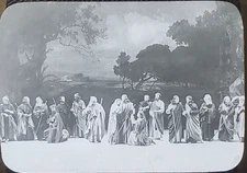 Jesus Taking Leave Of His Mother, c1900 Oberammergau, Magic Lantern Glass Slide