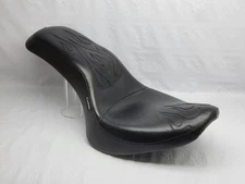 Harley Softail Springer Mike Corbin Gambler Flame Leather Seat Saddle FXSTS #275