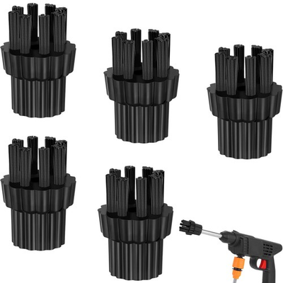 #ad Happyyami 5PCS Brass Wire Brush Nozzles for Steam Cleaner Washer Black $10.57