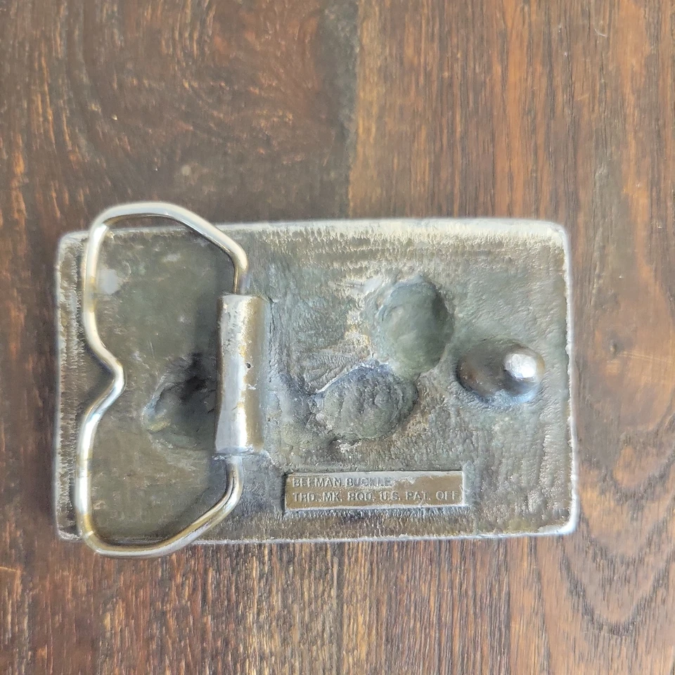 Rare Vintage Brass Belt Buckle Beeman Buckle Brand Pre-owned - Image 2 of 4
