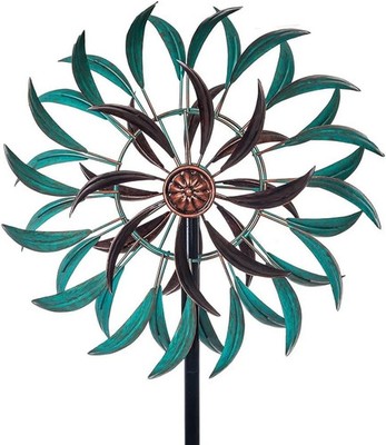 Metal Wind Spinner,Two-Way Wind Sculptures,360 Degrees Kinetic Wind Spinners ...