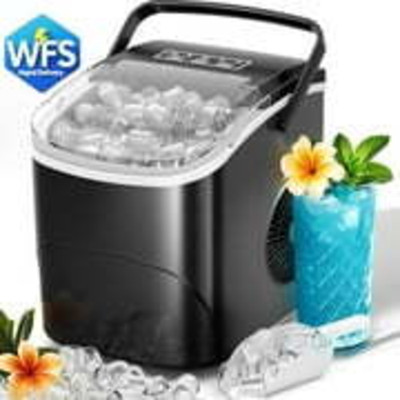 Countertop Ice Maker, 2 Sizes of Bullet Ice, 26.5Lbs/24H, 9 Ice Cubes 
