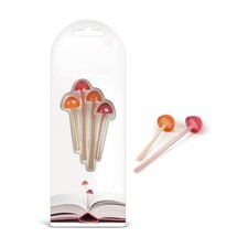 Flexible Silicone Bookmarks, 4 Pc, Reading Accessories, Orange