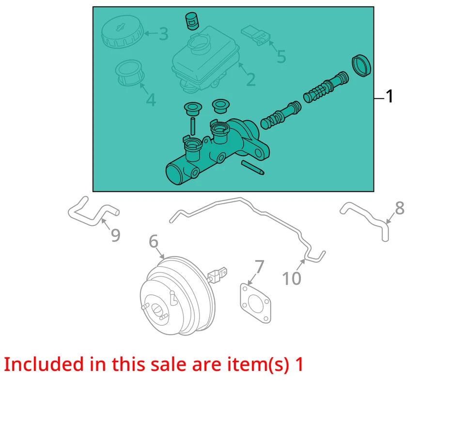 Infiniti M35 2008 cilindro maestro de frenos fabricante de equipos originales 134 k millas - LKQ428047651 Foto 4 de 4