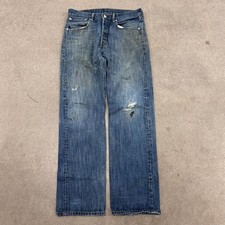 Vintage Levi's 501 Straight Leg Jeans Mens 33x34 Blue Denim Medium Wash Cotton