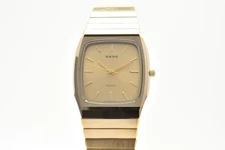 [Exc+5] Rado DIASTAR 132.9505.3 Gold Dial Square Quartz Men's Watch From JAPAN