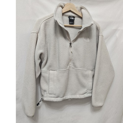 #ad The North Face Reset Sherpa Fleece Cream Beige Cropped 1 2 Zip Pullover Small $30.00