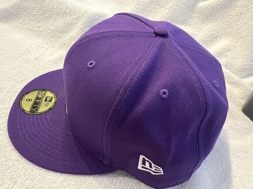 Supreme Reverse Box Logo New Era Hat Brand New Fitted Cap Purple Size 8 - Picture 11 of 11