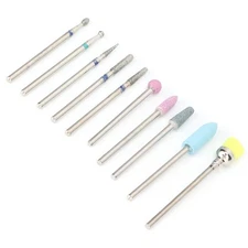 10 Pcs Nail Polishing Head Set Emery Quartz Armor Remover Exfoliating Polishing