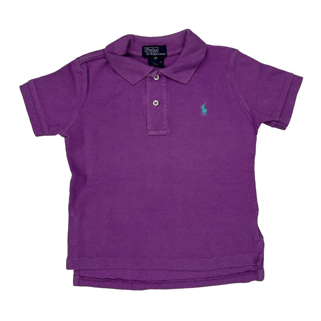 Age 3 Polo By Ralph Lauren Polo Shirt - XS Purple Cotton
